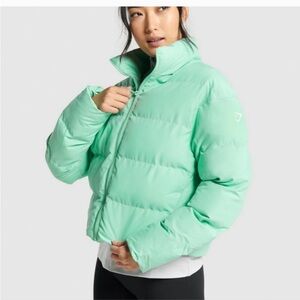 Gymshark Light Green Puffer Jacket